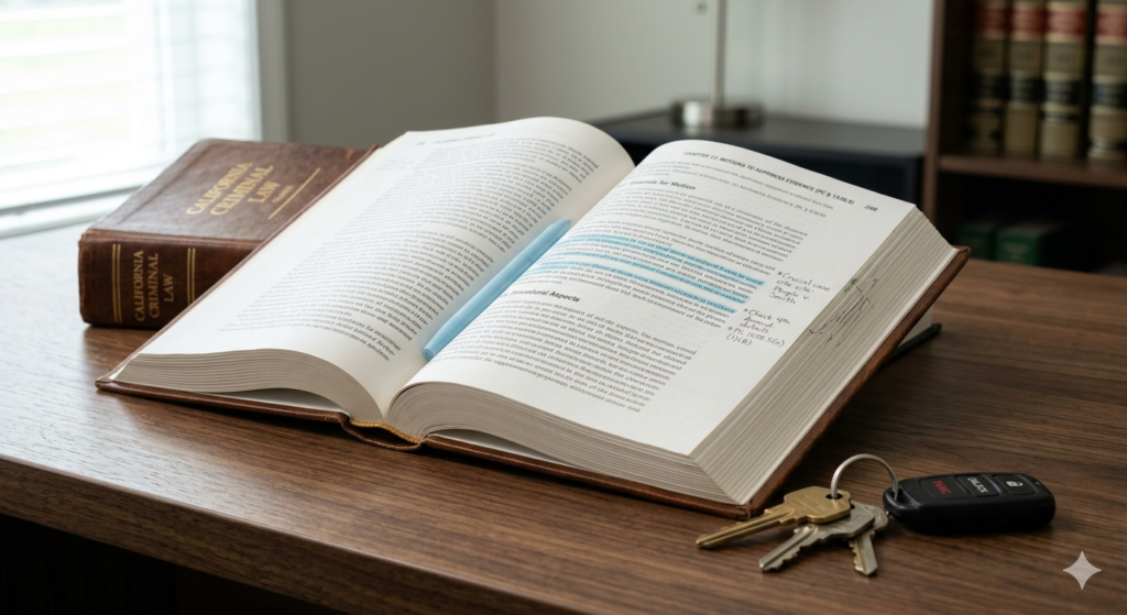 Visual analysis of Fourth Amendment search and seizure law in California.